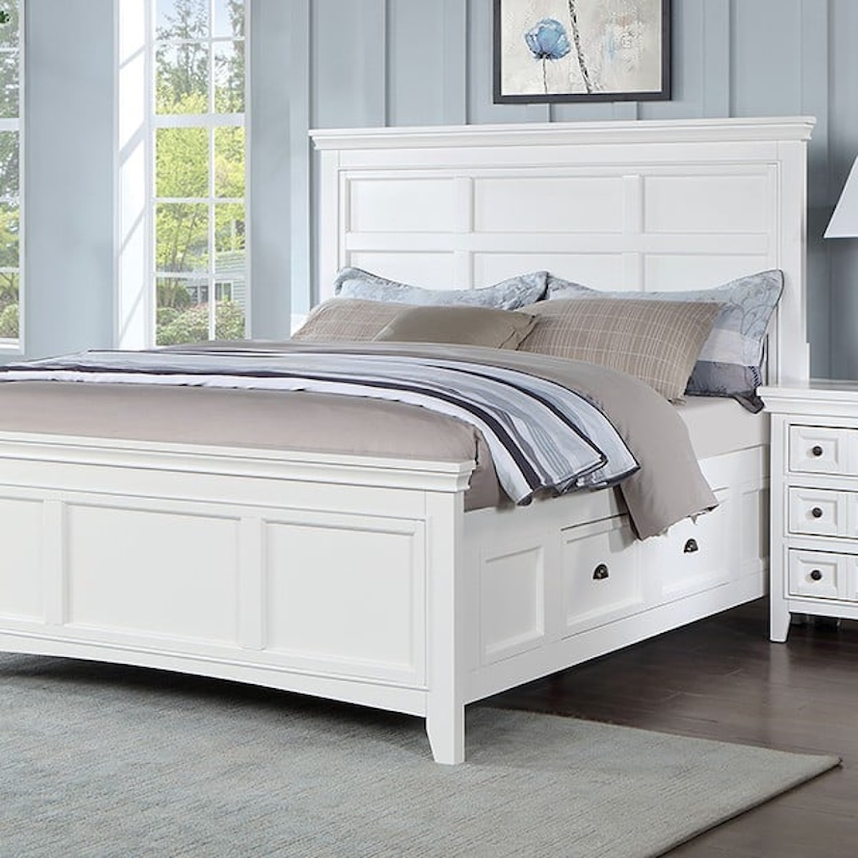 Furniture of America - FOA CASTILE White Queen Bed