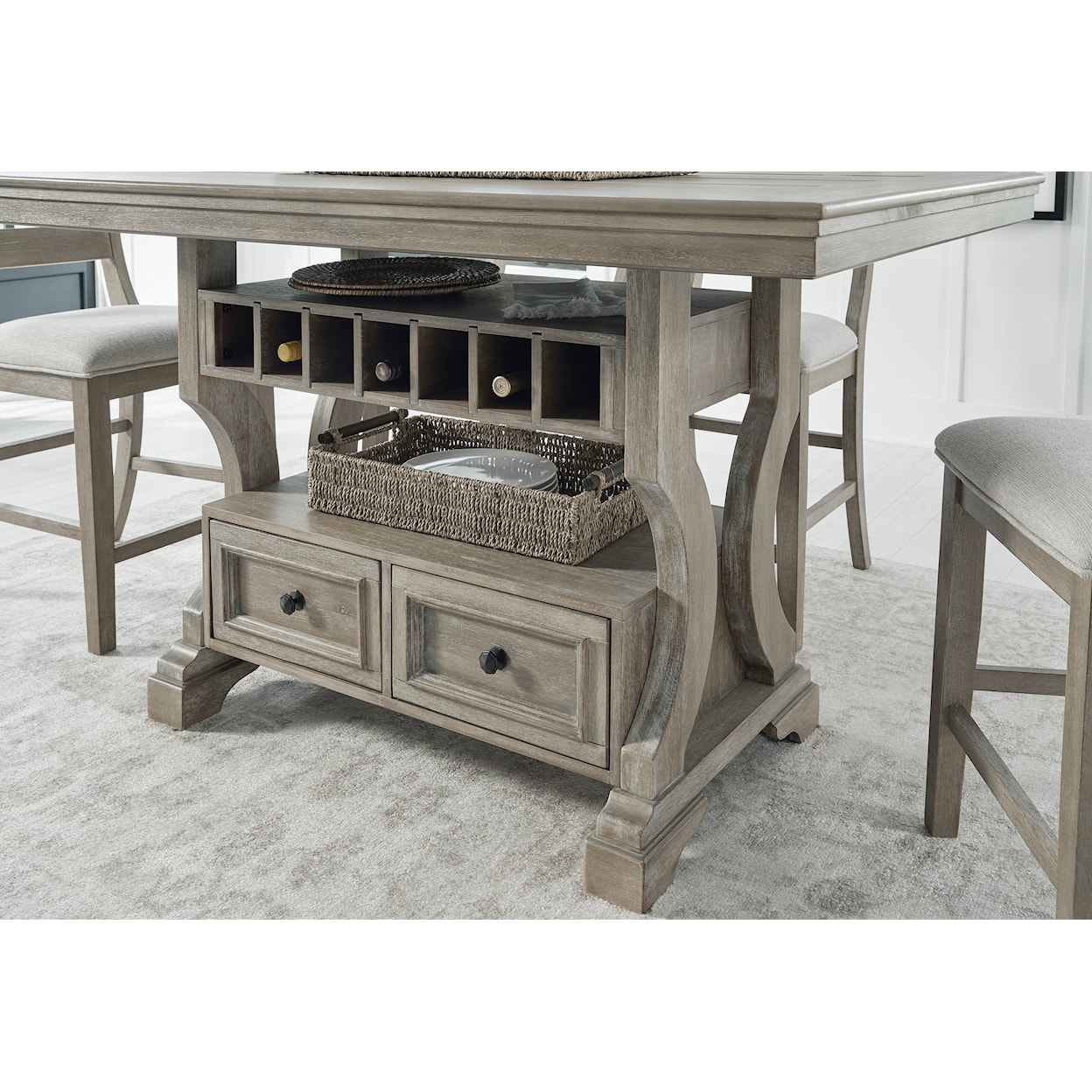 Signature Design by Ashley Moreshire Counter Height Dining Table