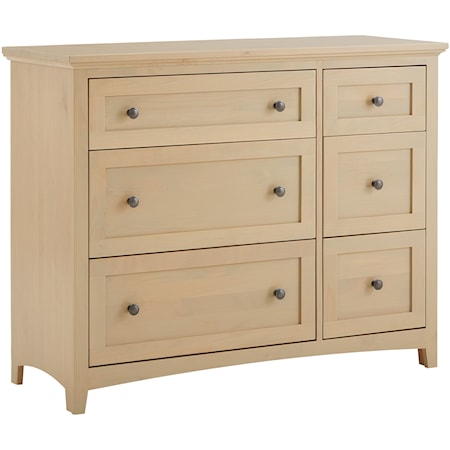Casual 6-Drawer Combo Dresser