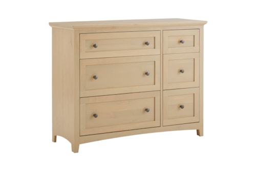 Casual 6-Drawer Combo Dresser