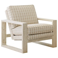 Thaynes Upholstered Chair with Exposed Wood Frame