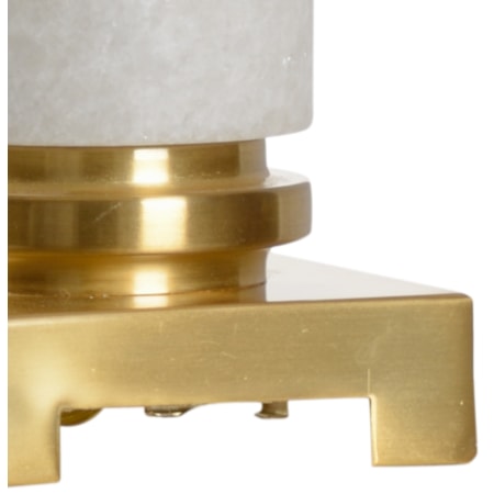 Round White Crosby Lamp