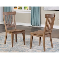 Steve Silver Riverdale 1378205 Rustic Side Chair with Shaped Wooden ...