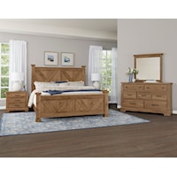 Rustic 4-Piece Cal King Bedroom Set