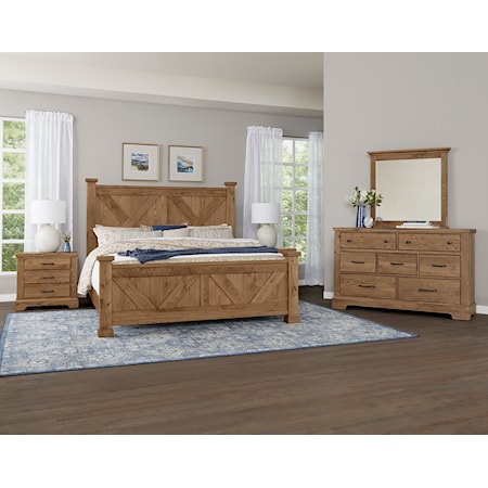 Rustic 4-Piece Cal King Bedroom Set