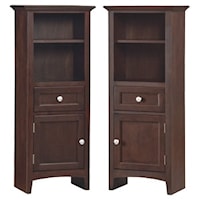 Transitional Bookcase Piers with Adjustable Shelf - 2 Pack