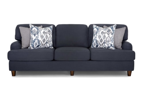 Contemporary Sofa with Exposed Wood Legs
