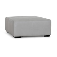 Contemporary Square Ottoman with Button-Tufting