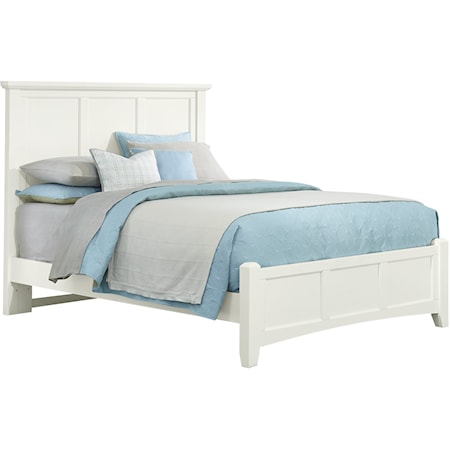 Transitional Queen Mansion Bed with Low Profile Footboard