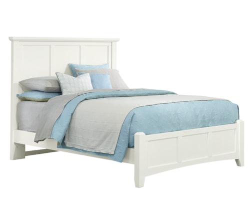 Transitional Full Mansion Bed with Low Profile Footboard