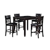 New Classic Furniture Gia 42" Square Counter Table W/4 Chairs