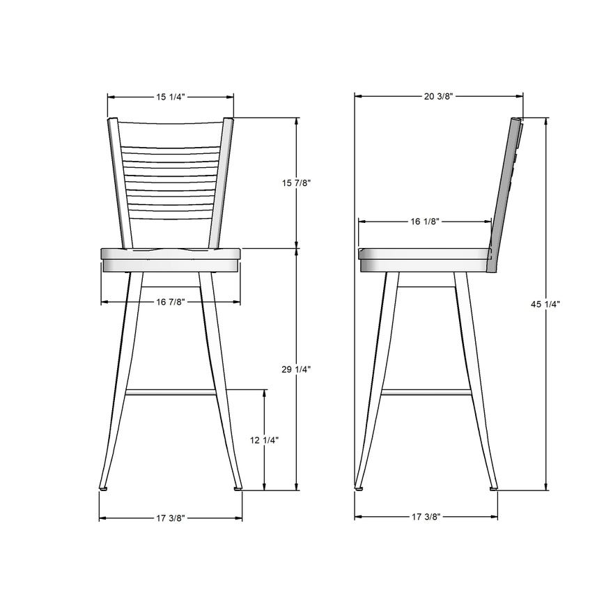 Amisco Edwin Swivel Bar Stool