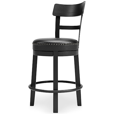 Counter Height Upholstered Swivel Barstool