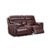 Leather Italia USA Georgetowne Fresno Power Console Loveseat