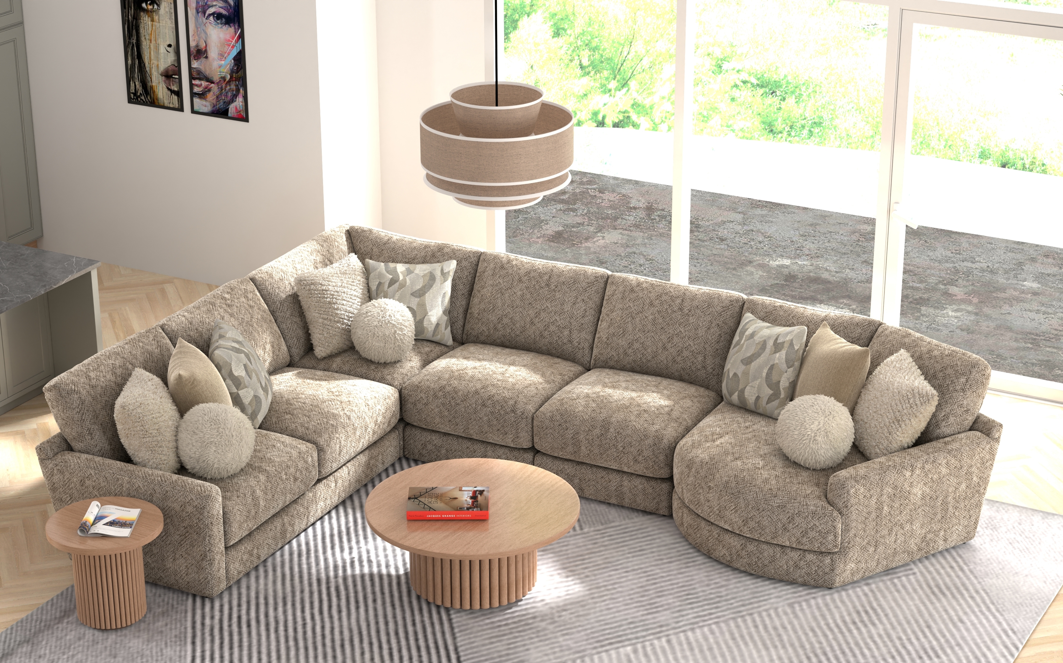 Jackson Furniture Turner 5-Piece Sectional Sofa with Piano Wedge