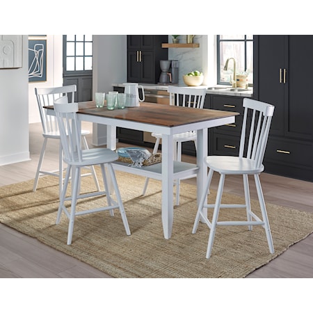 5-Piece Counter-Height Dining Set