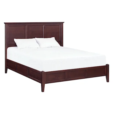 Transitional Queen Platform Bed with Headboard