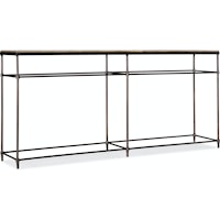 Transitional Metal and Wood Console Table