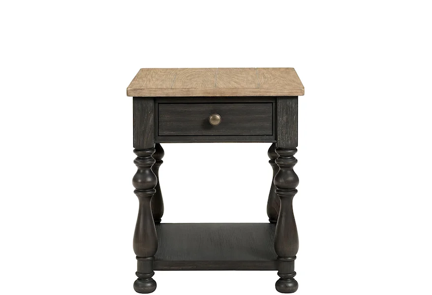 Barrington Two Tone End Table by Riverside Furniture at Simon's Furniture