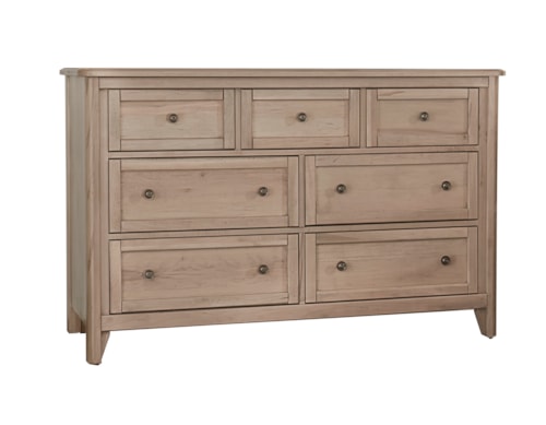 Transitional 7-Drawer Dresser with Self-Closing Drawer Guides