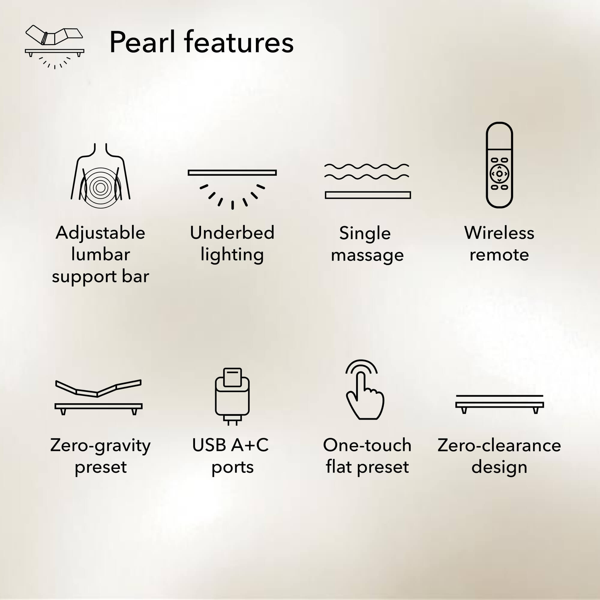 Queen BaseLogic Pearl Adjustable Base