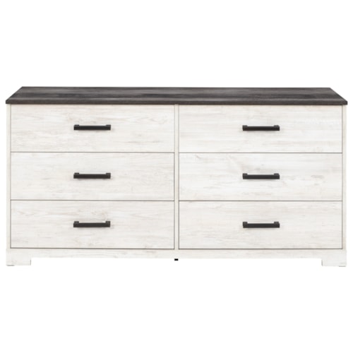 Two-Tone 6-Drawer Dresser