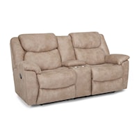 Casual Loveseat with Storage Console