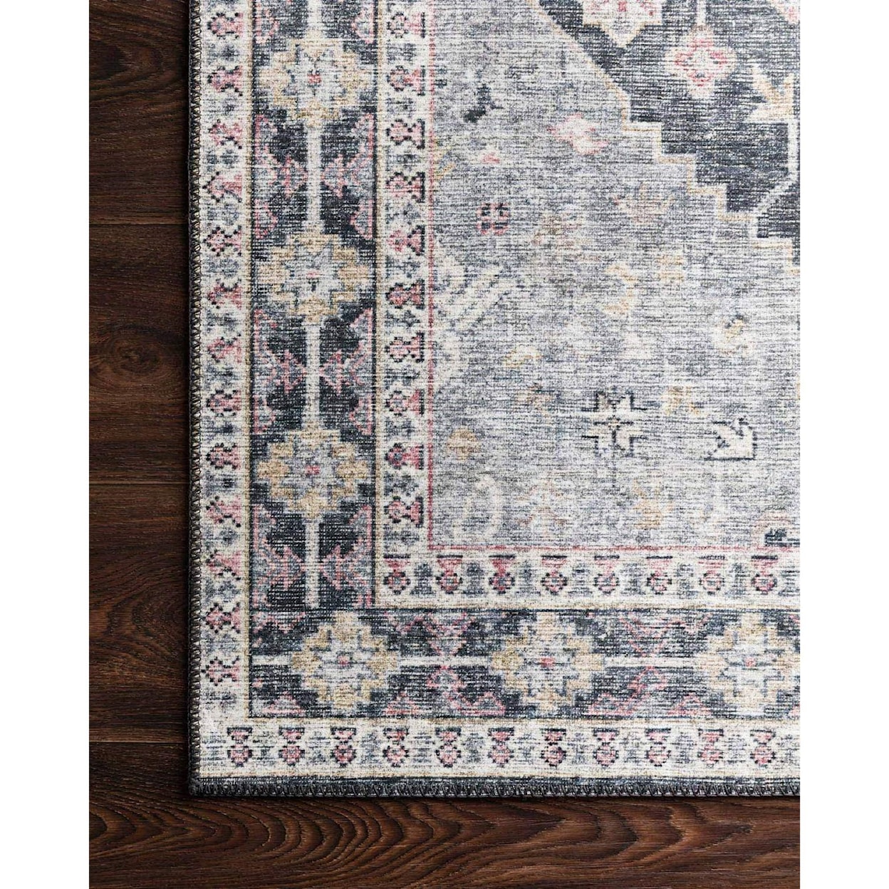 Loloi Rugs Skye 7' 6" x 9' 6" Charcoal/Multi Rug