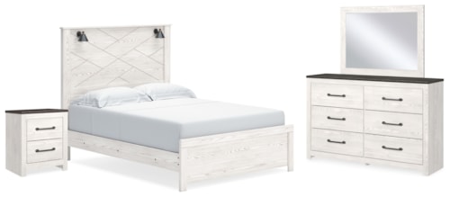 Queen Panel Bed, Dresser, Mirror, And Nightstand