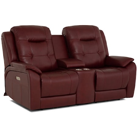 Valour Casual Power Reclining Loveseat with Power Headrest and Lumbar