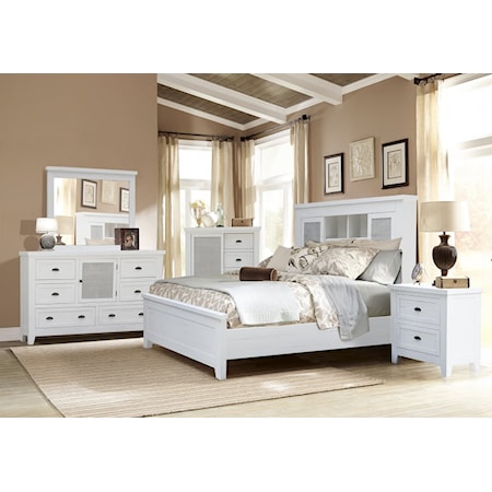 5-Piece King Bookcase Bedroom Set