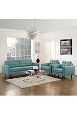 Modway Empress Empress Contemporary Upholstered Accent Ottoman - Teal