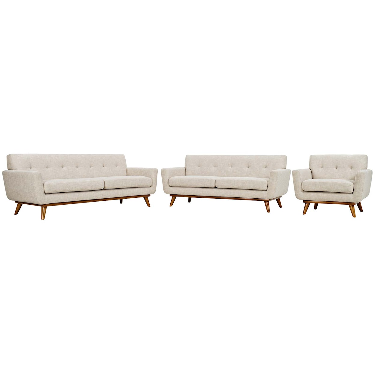 Modway Engage Sofa Loveseat and Armchair Set