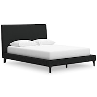 Queen Upholstered Bed With Roll Slats