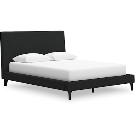 Queen Upholstered Bed With Roll Slats