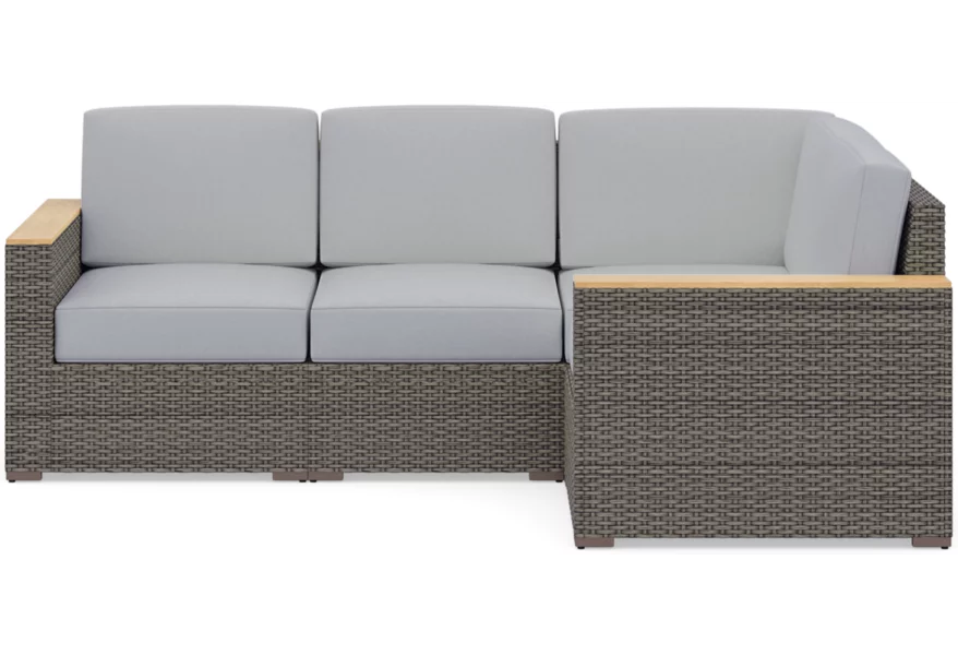 Boca Raton Outdoor 4 Seat Sectional by homestyles at Sam Levitz Furniture
