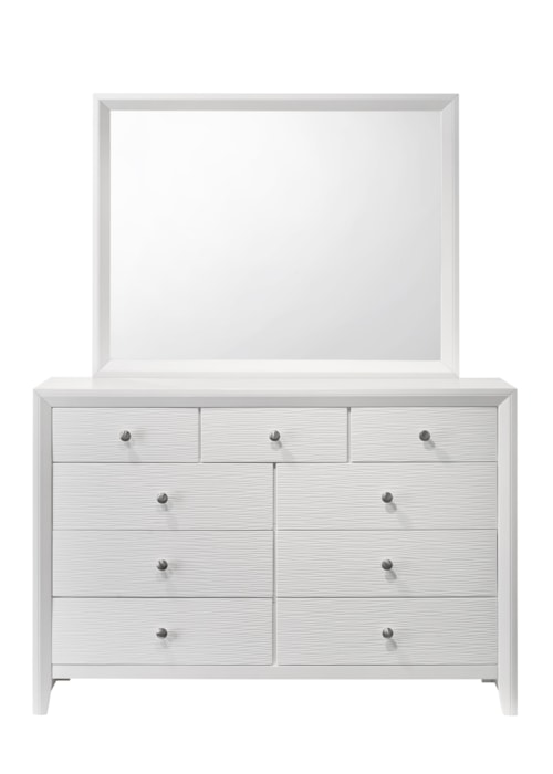 Contemporary Dresser & Mirror Set