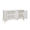 Accentrics Home Accents White and Gold Four Door Sideboard