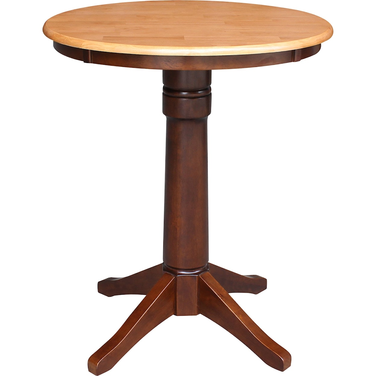 John Thomas Dining Essentials 30'' Pedestal Table in Cinnamon / Espresso