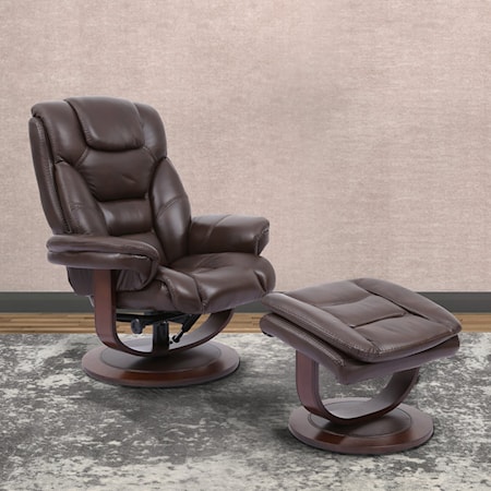 Reclining Swivel Chair and Ottoman