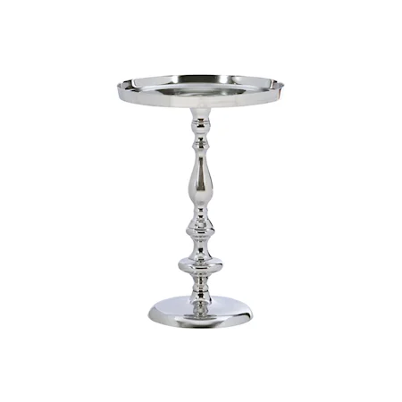 Transitional Silver Side Table