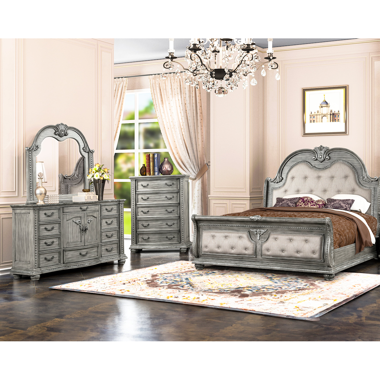 New Classic Contessa 3-Piece Queen Bedroom Set
