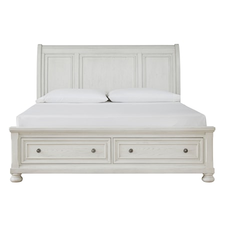 Queen Sleigh Bed with Storage