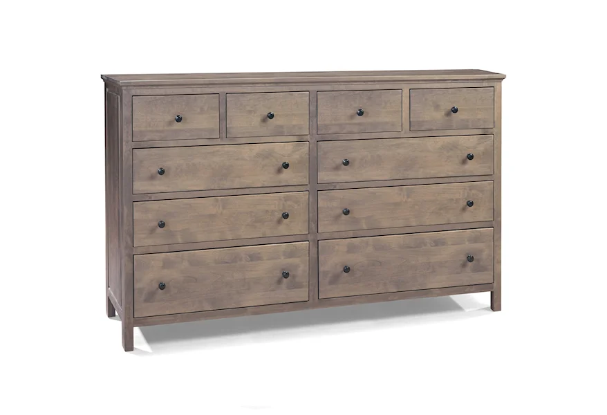Heritage 10 Drawer Dresser by Archbold Furniture at Town and Country Furniture 