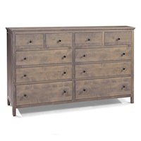 AMERICAN MADE 10 DRAWER DRESSER - STOCKED IN DIFFERENT FINISH