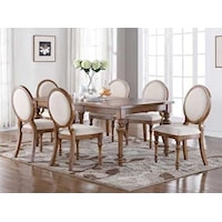 Cottage-Style 7-Piece Dining Set