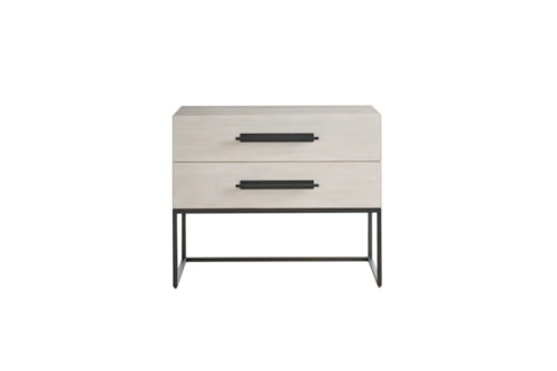 River Rock Metal Base Nightstand