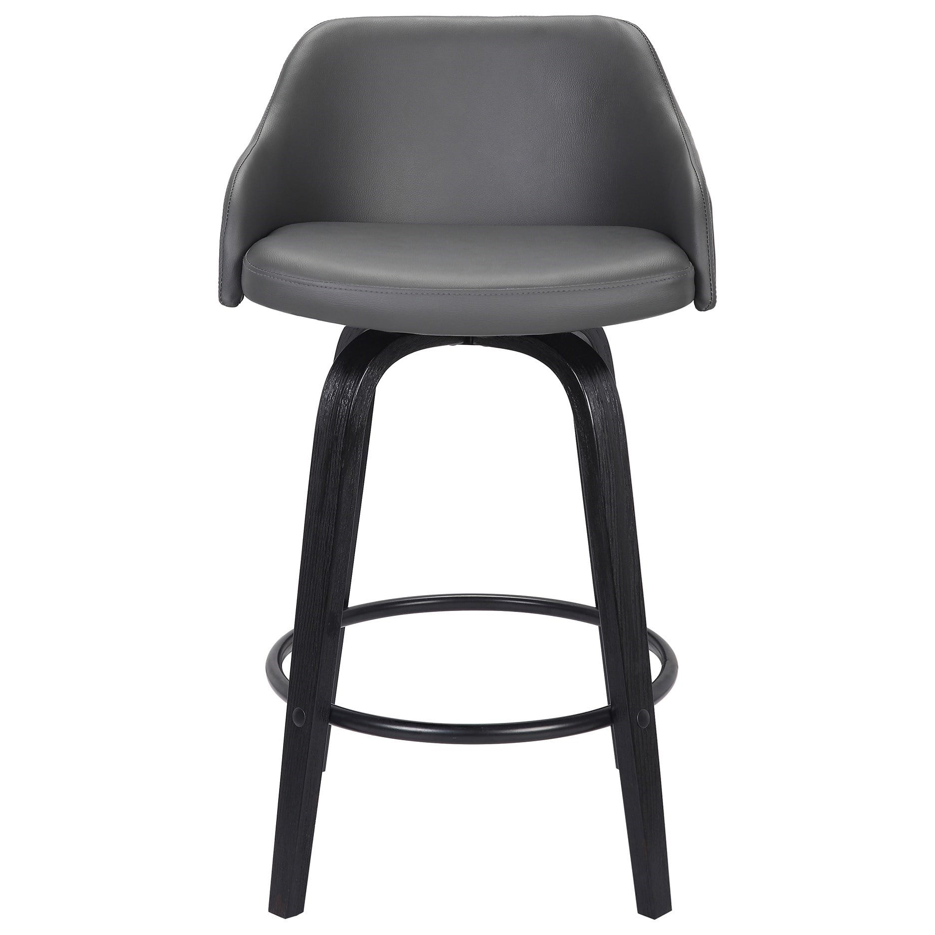 Faux Leather 30" Bar Height Swivel Barstool