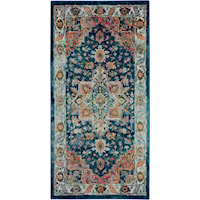 2' x 4' Blue/Multicolor Rectangle Rug