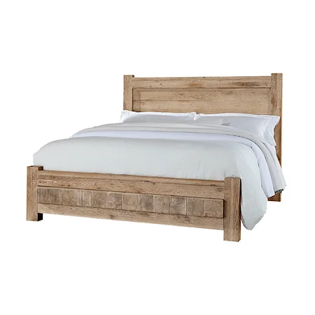 Rustic Queen Low Profile Bed